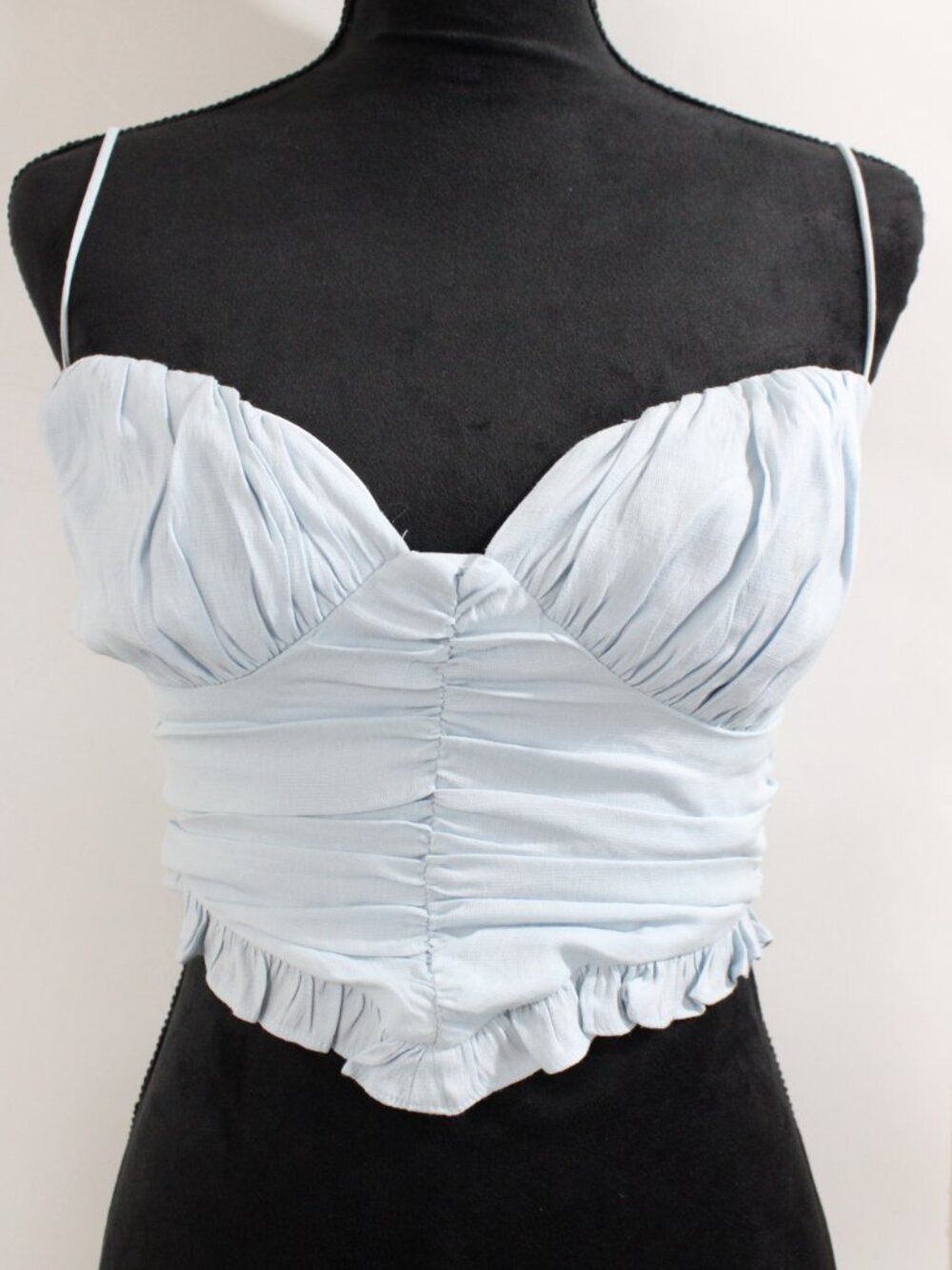 Cotton Candy Ruffled Corset, Light Blue, Size Large, NWOT